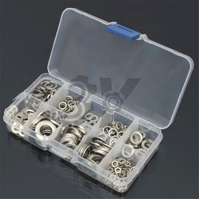 260Pc M2.5-M10 Stainless Steel Washer   Pad Assortment Set Hardware *gi