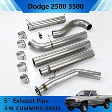 5 Turboback Exhaust Pipe For 1994-2002 Dodge Ram 2500 3500 5.9l Cummins Diesel