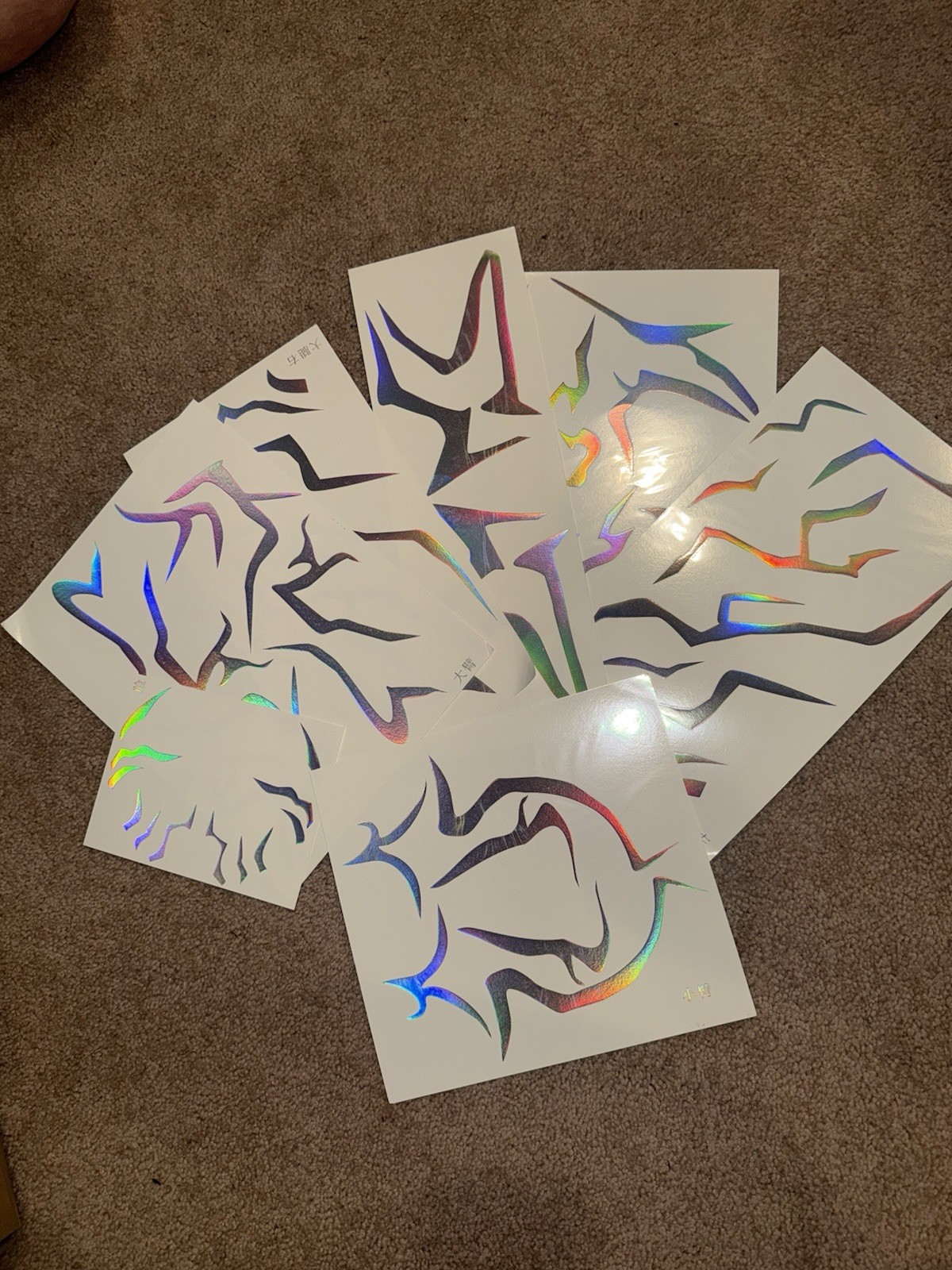 Kpop Demon Hunters Rumi Holographic Patterns Temporary tattoos Makeup (7 Pieces) image 2