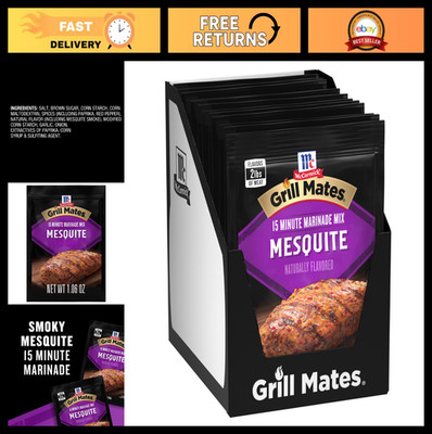 Mesquite Marinade Mix for Grilling, 1.06 oz - Pack of 12, BBQ Flavor Enhancer