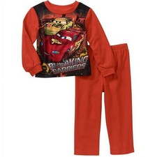 Disney Cars McQueen and Cruz Ramirez Toddler Boy's Flannel Pajama Set, Size 3T