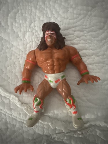 WWF WWE Hasbro Loose Ultimate Warrior White Trunks...