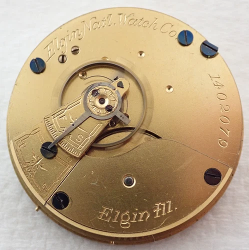 ANTIQUE 18s ELGIN HUNTER POCKET WATCH MOVEMENT PARTS