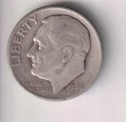 1946-P ROOSEVELT DIME 10¢ PHILADELPHIA 90% SILVER COIN UNITED STATES OF AMERICA