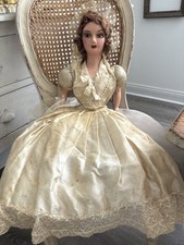 Antique Boudoir Doll 28 Inch Composite With Celluloid Arms And Legs