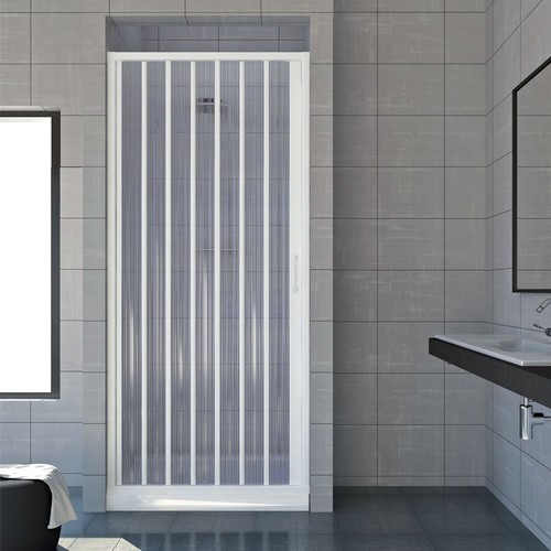 MAMPARA DE DUCHA PUERTA PARED NICHO 1 LADO PLEGABLE PVC VARIOS COLORES LATERAL - Imagen 4 de 4