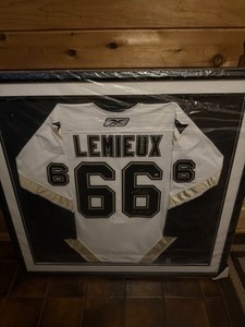 Mario Lemieux Autographed Jersey and Game Used Stick