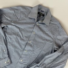 Kenneth Cole Reaction Men's Medium Striped Dress Shirt   Slim Fit, Non-Iron