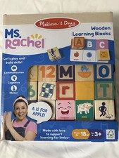 Melissa  Doug Ms. Rachel Wooden Learning Blocks new in packaging