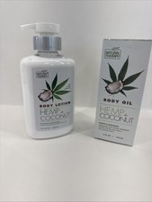 SET Natural Therapy 16.9 Oz Hemp  Coconut Softens Moisturizes Body Lotion  Oi
