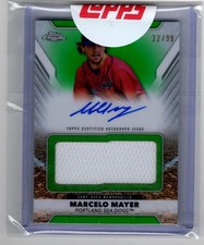 2025 Topps Chrome Pro Debut Relic Auto Green Refractor Marcelo Mayer Auto 22/99
