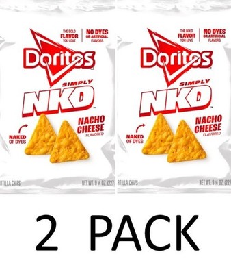 Doritos Simply NKD No Dyes Nacho Cheese Tortilla Chips 9.25 oz Bag - 2 PACK