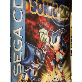 Sonic CD 5ft Flag Sega CD 1993 Banner Poster The Hedgehog Knuckles