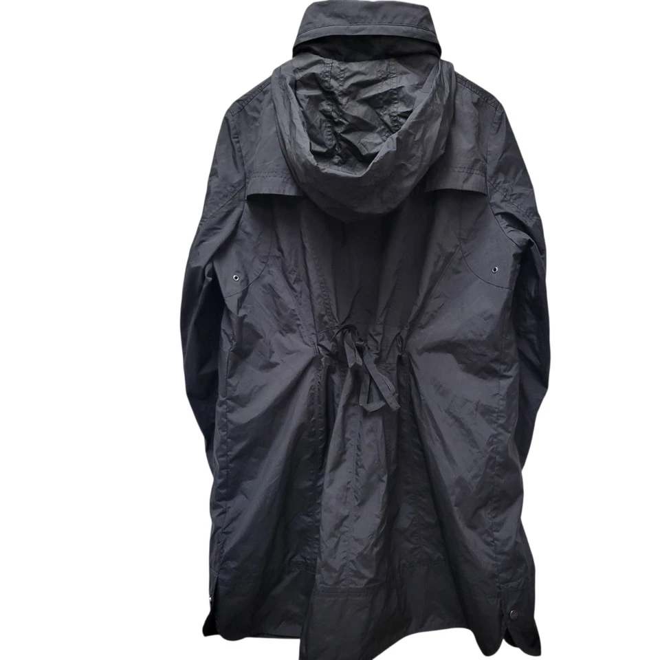 Chaqueta gabardina cortavientos con capucha cortavientos negra para mujer Cole Haan talla XL Foto 2 de 4