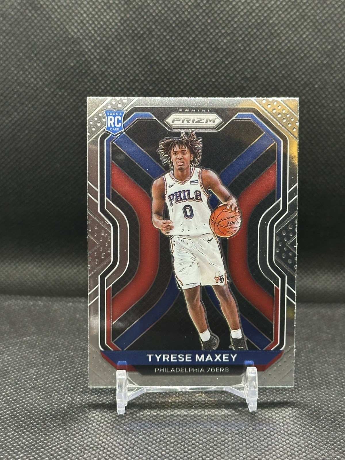 2020-21 Panini Prizm Base Rookie #256 Tyrese Maxey (RC) 76ers