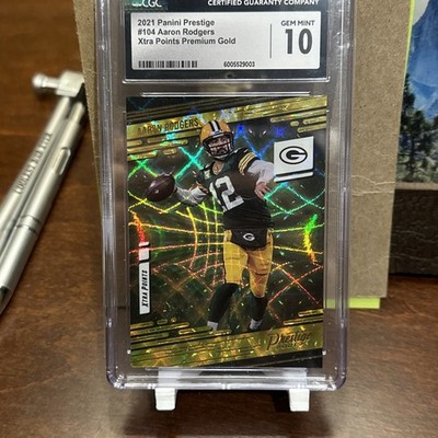 Aaron Rodgers - 2021 Panini Prestige Football #104 gold /99.   CGC 10 🔥