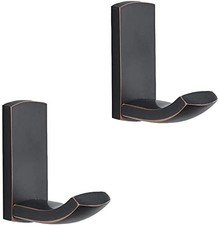 2-Pack Bronze Towel Hooks Oil Rubbed Brass Bathroom Robe Coat Hooks