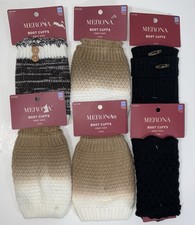 NWT Lot of 6 Pairs Merona Sweater Boot Cuffs Black Cream Brown One Size