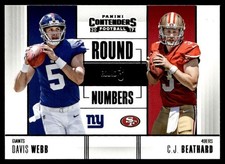 2017 Panini Contenders Round Numbers Davis Webb/C.J. Beathard Rookie New York