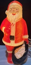 Vintage Dapol Santa Claus 12" Light-Up Blow Mold Christmas Toy Bag