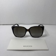 Gucci Square Sunglasses GG0022S 003 Havana 57mm 18 140 Tortoise