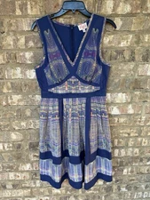 Anthropologie Plenty By Tracy Reece Colorful Knee Length Dress Women’s Size 8