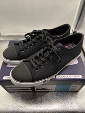 Ben Sherman Dorset Lo Black Canvas Sneakers Men  s Size 12 Memory Foam
