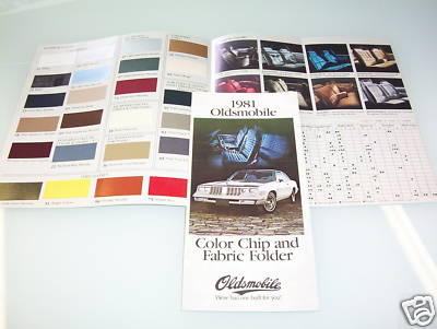 1981 OLDSMOBILE COLORS & INTERIORS BROCHURE OLDS CUTLASS 88