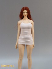 1:6 White Strap Hip Dress Clothes For 12" Female PH TBL Action Figure Body Toy