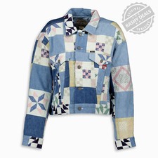 Polo Ralph Lauren Patchwork Blue Denim Women's Trucker Jacket - S - Rrp £395