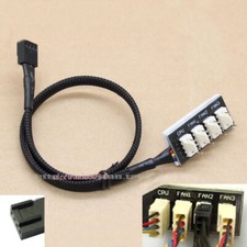 4-way PC FAN HUB Temperature-controlled supports 4Ports 12v 3pin/4pin Fan Cable