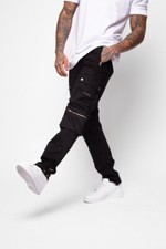 Valere Milano Mens Cargo Trousers Combat Chinos Slim Cotton Tapered Jogger Pants