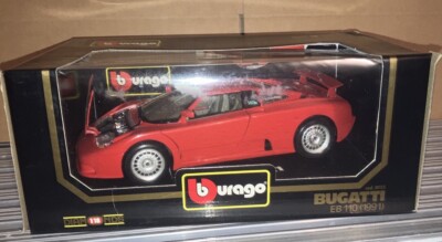 Burago 1/18 Die Cast Bugatti EB110 1991 Fan Collectible 3055 RED Italy Made NEW