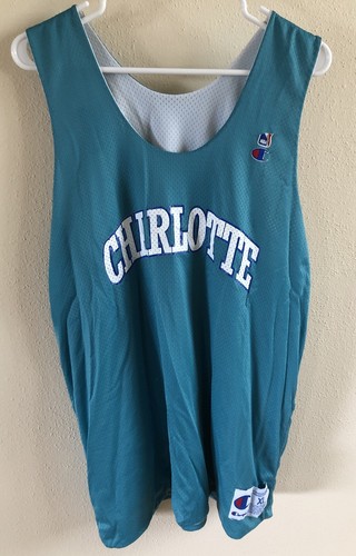 Vintage 90s Blank Charlotte Hornets Reversible Practice Jersey (XL)