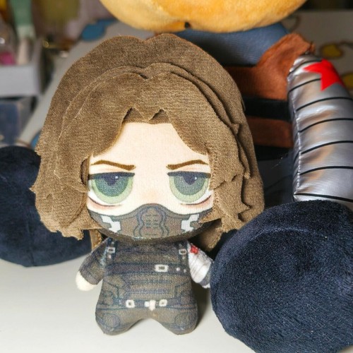 10cm The Winter Soldier Bucky Barnes Plush Keychain Captain America Mini Doll - Picture 1 of 3