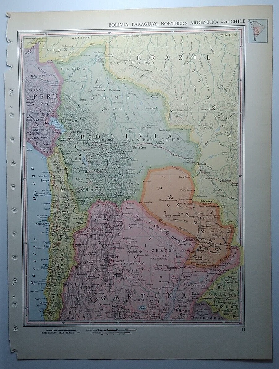 Preços baixos em Mapas antigos da América do Sul e Atlas 1950-1959