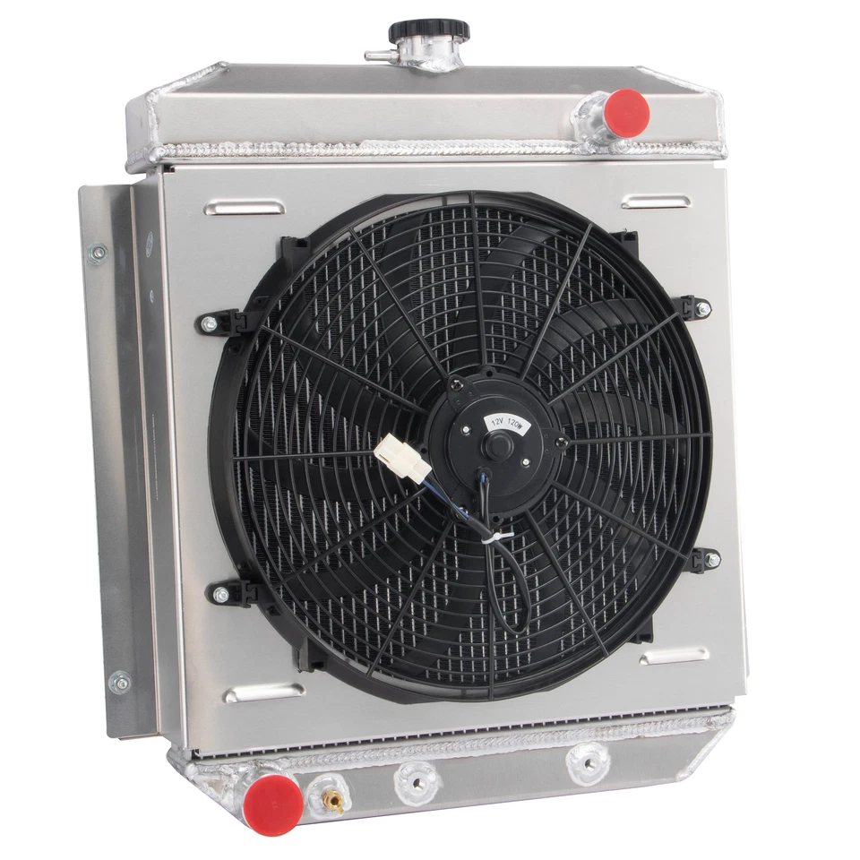 4-Row Radiator Shroud+Fan FITS 1954-1956 Ford Customline Club Country Sedan V8 Foto 4 de 4