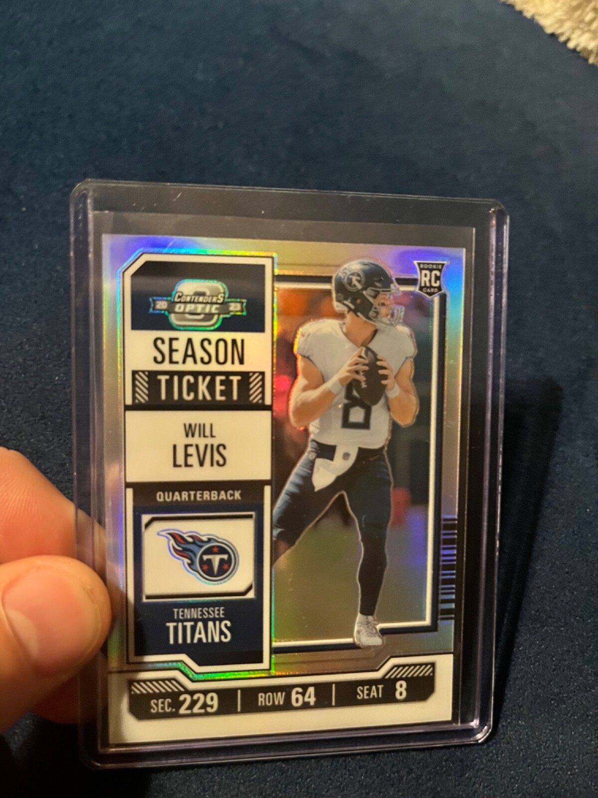 Will Levis 2023 Panini Contenders Optic Holo Silver Prizm RC #56 Rookie Card