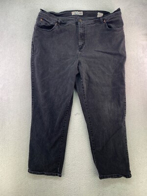 Faded Glory Women Plus Size 26W Black High Rise Classic Straight Jeans