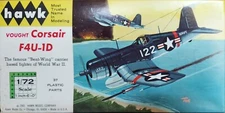 Hawk 1:72 WWII Vought Corsair F4U-1D Vintage Model Airplane Kit 604-60, Complete
