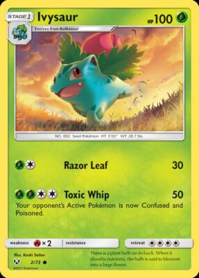 Pokemon Ivysaur (2/78) Shining Legends LP | eBay