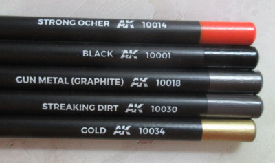 AK Interactive Water Color paint pencils Set of 5 New For touch ups and details