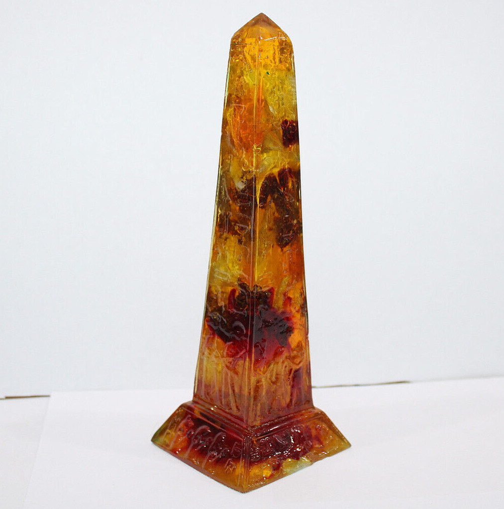 RARO ANTIGUO EGIPCIO ANTIGUO SOMBRERO Obelisco Masala Ámbar Estatua EGYCOM