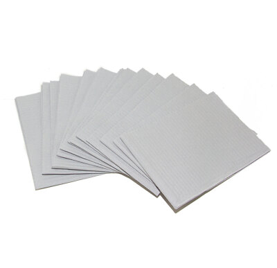 Primo Patient Bib 2-Ply w/Poly, 13x18, Gray, 500/Case