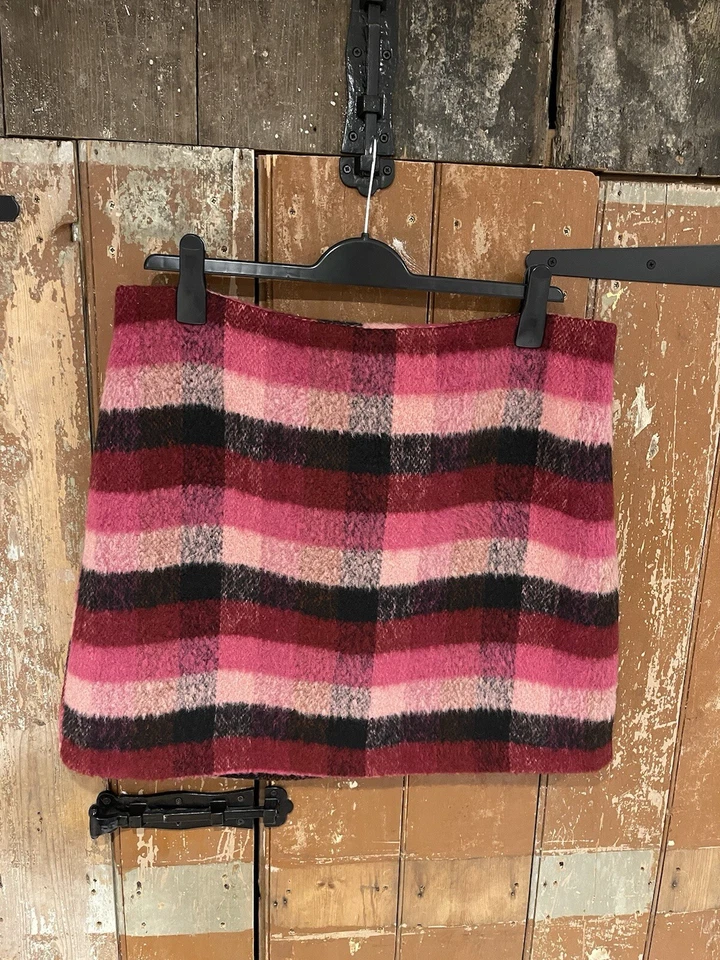 Falda George Línea A Rosa Cuadros Mezcla Mezcla Lana Forrada Invierno Inteligente Informal Reino Unido 18 Foto 2 de 4