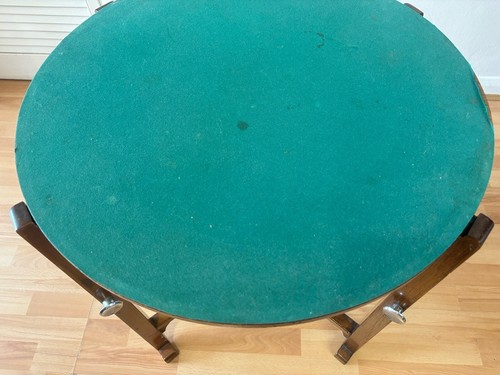 Vintage Wooden Folding & Reversible Games Table Cards Table Occasional Table - Picture 4 of 24