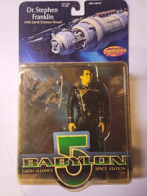 Babylon 5 Dr  Stephen Franklin Exclusive w Earth Science Vessel NIB 1997
