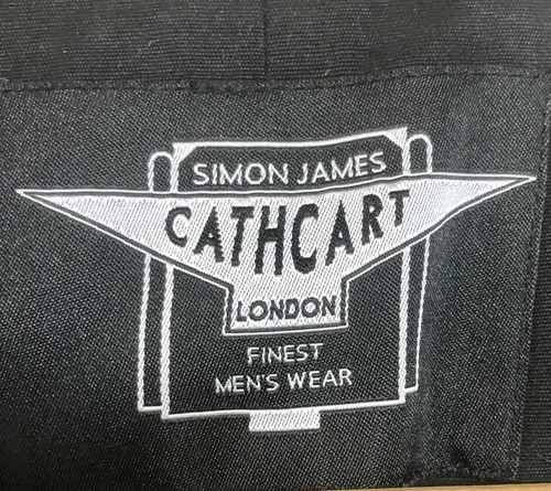 Simon James Cathcart Period Chore Style Waistcoat 44” Black Grey Stripe - Picture 5 of 9