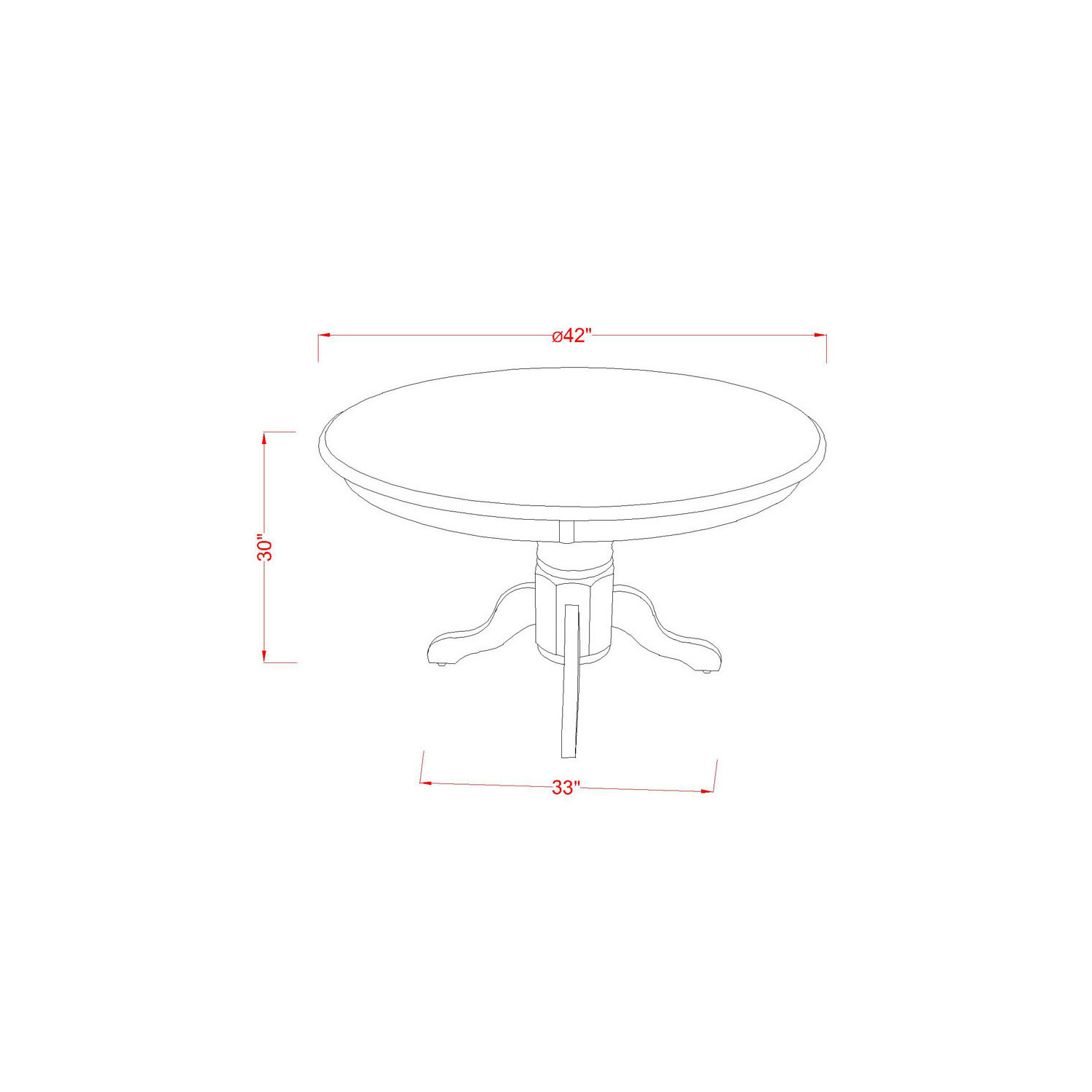 East West Furniture SHFR5WHI18 5Pc Dining Set Includes a Round Dining