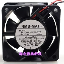 NMB 2410ML-05W-B70 24V 0.25A 6CM 6025 2-Wire Cooling Fan